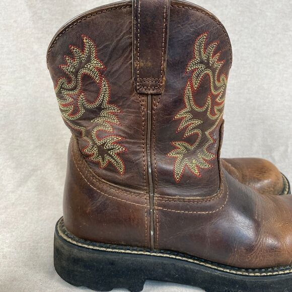 Ariat Womens Fatbaby Heritage Western Boots Size 8.5B Leather Cowboy Country - Picture 4 of 9